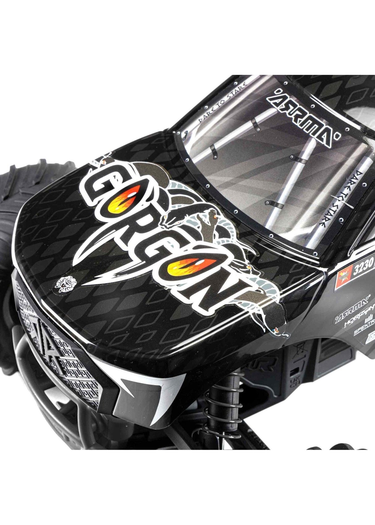 Arrma GORGON 4X2 MEGA 550 Brushed 1/10 Monster Truck Ready-To-Assemble Kit w/SLT2 2.4GHz Radio, Battery & Charger - ARA3230SKT1
