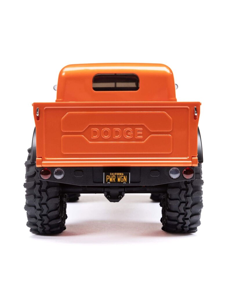 1/24 SCX24 Dodge Power Wagon 4WD Rock Crawler Brushed RTR, Orange (Extra battery DYNB0012) - AXI00007T1