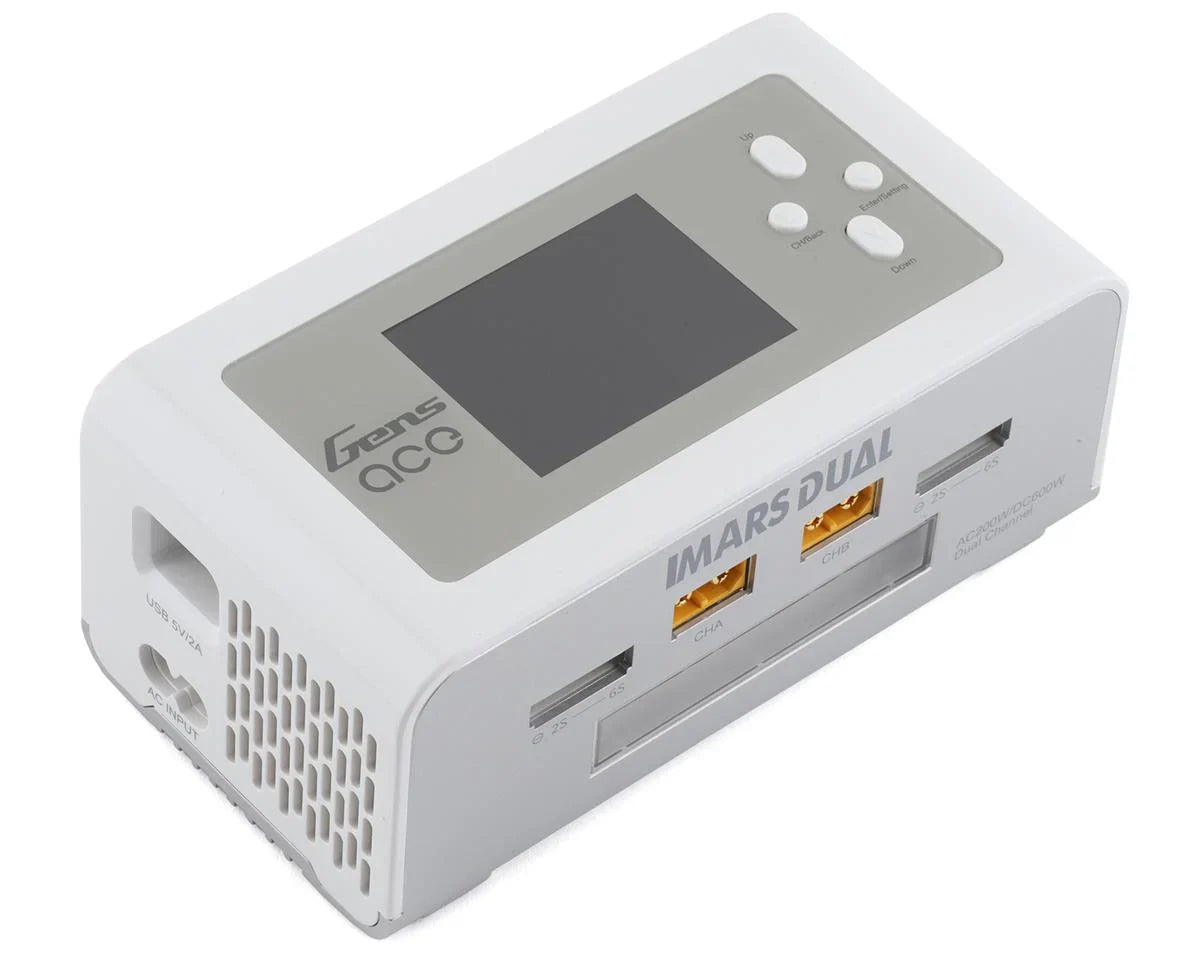 Gens Ace IMars Dual Port AC/DC Charger (6S/15A/100W x 2) - GEA200WDUAL-UW