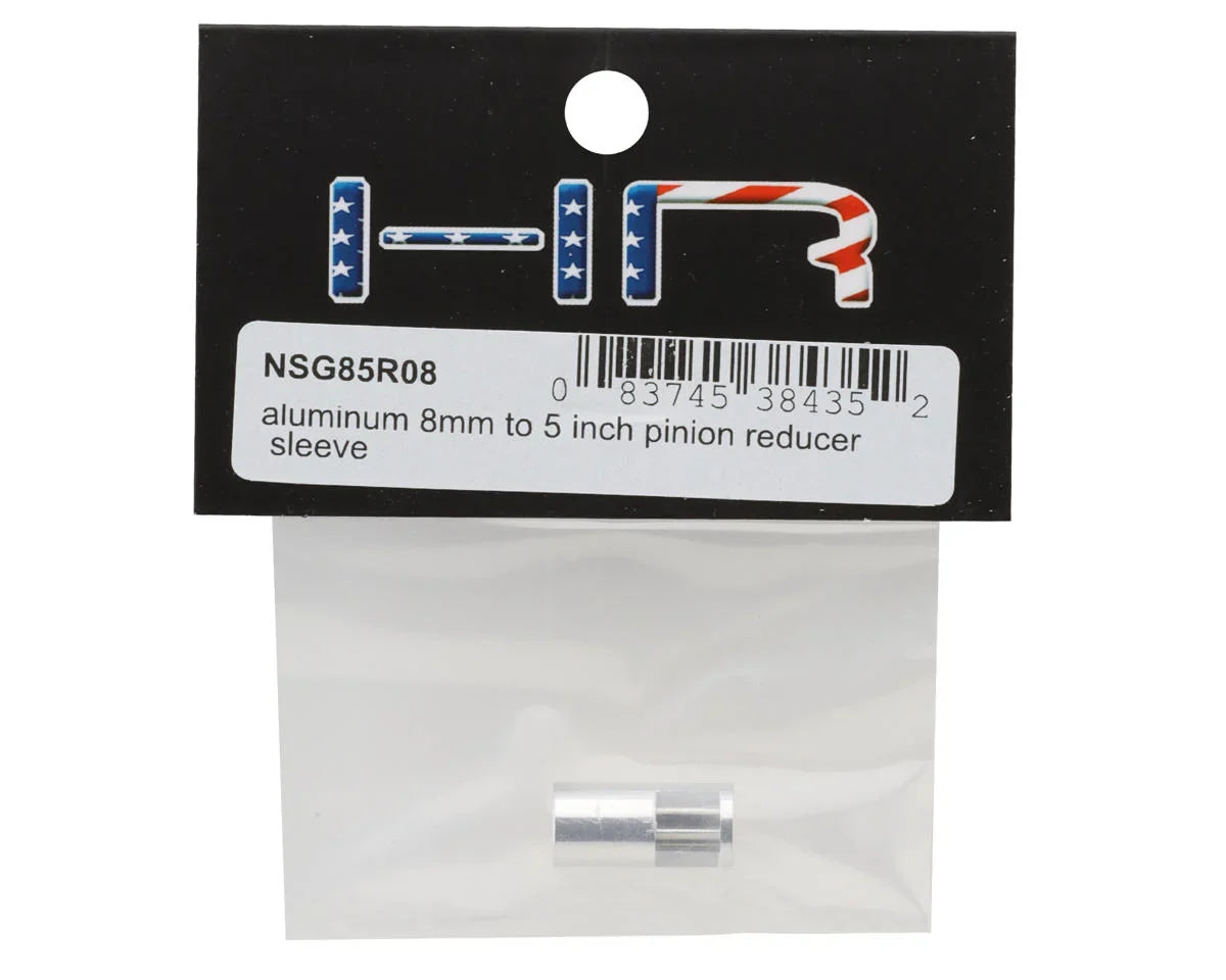 Hot Racing Aluminum 8mm to 5mm Pinion Reducer Sleeve - HRANSG85R08