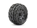 JKO2701CBMSGNB3 1/10 ST 2.8 Tomahawk Tires Mounted on Black Claw Rims, Medium Soft, 14mm Hex for Arrma