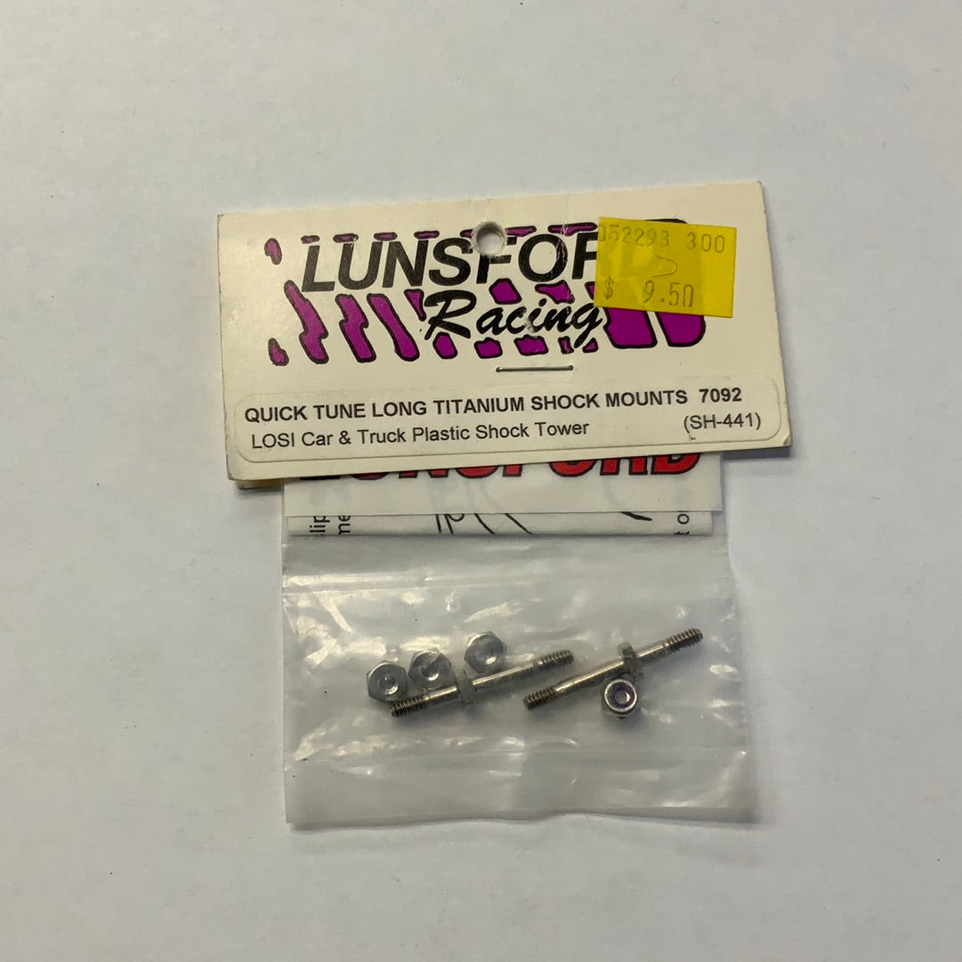 Lunsford racing titanium products SH441. Losi quick tune short titanium shock mounts