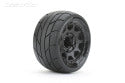JKO2704CBMSGNB3 1/10 ST 2.8 Super Sonic Tires Mounted on Black Claw Rims, Medium Soft, 14mm Hex, for Arrma