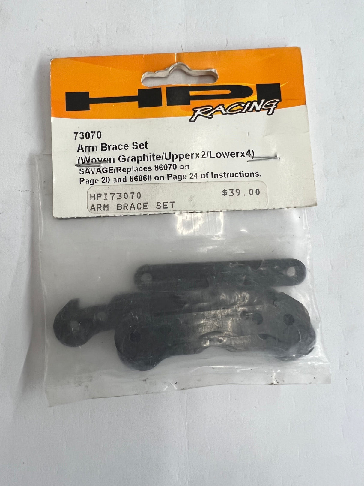 HPI 73070 ARM BRACE SET WOVEN GRAPHITE/UPPERX2/LOWERX4