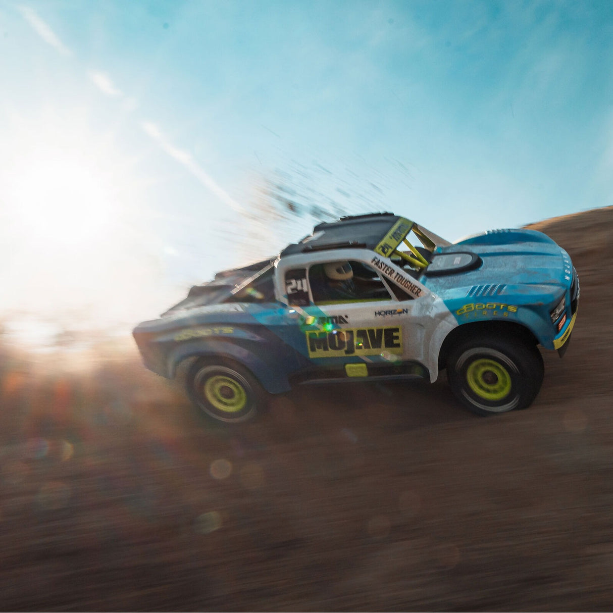1/16 MOJAVE GROM 4X4 RTR Brushed Desert Truck (Battery & Charger Included), Blue/White