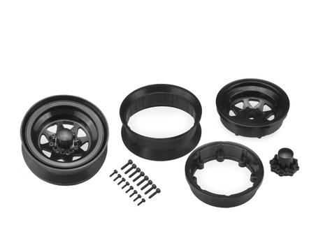J Concepts - Colt 1.9" Beadlock Wheel w/ Cap, Black, (2pcs) JCO3389B