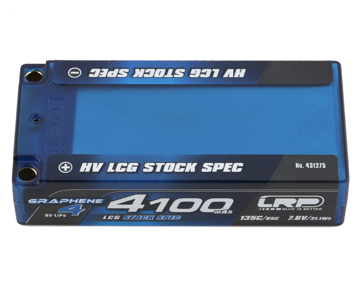 LRP 2S 135C LCG Graphene-4 HV LiPo Battery (7.6V/4100mAh) w/5mm Connectors (ROAR/EFRA Approved) - LRP431275