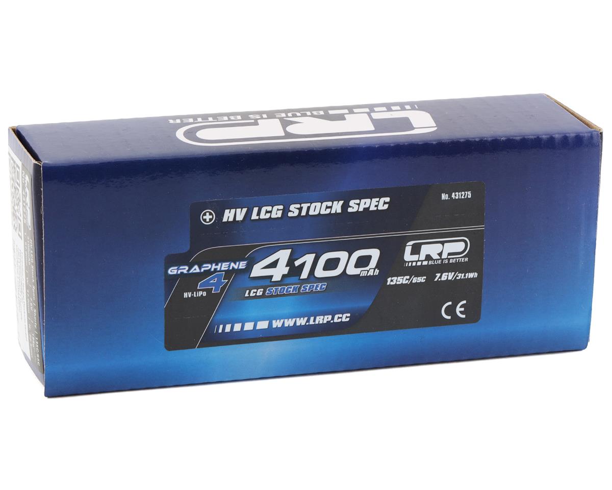 LRP 2S 135C LCG Graphene-4 HV LiPo Battery (7.6V/4100mAh) w/5mm Connectors (ROAR/EFRA Approved) - LRP431275