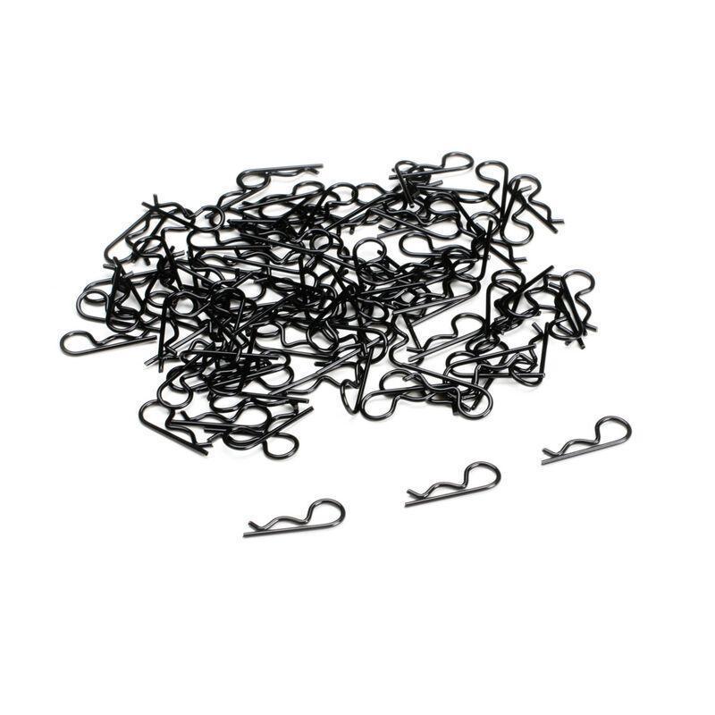 Bent-Up Body Clip (100), Black: 1/10