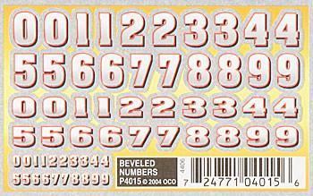 P4015 Beveled Numbers Dry Transfer