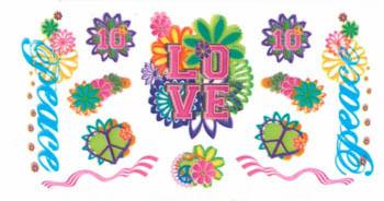 P4022 Peace & Love Dry Transfer