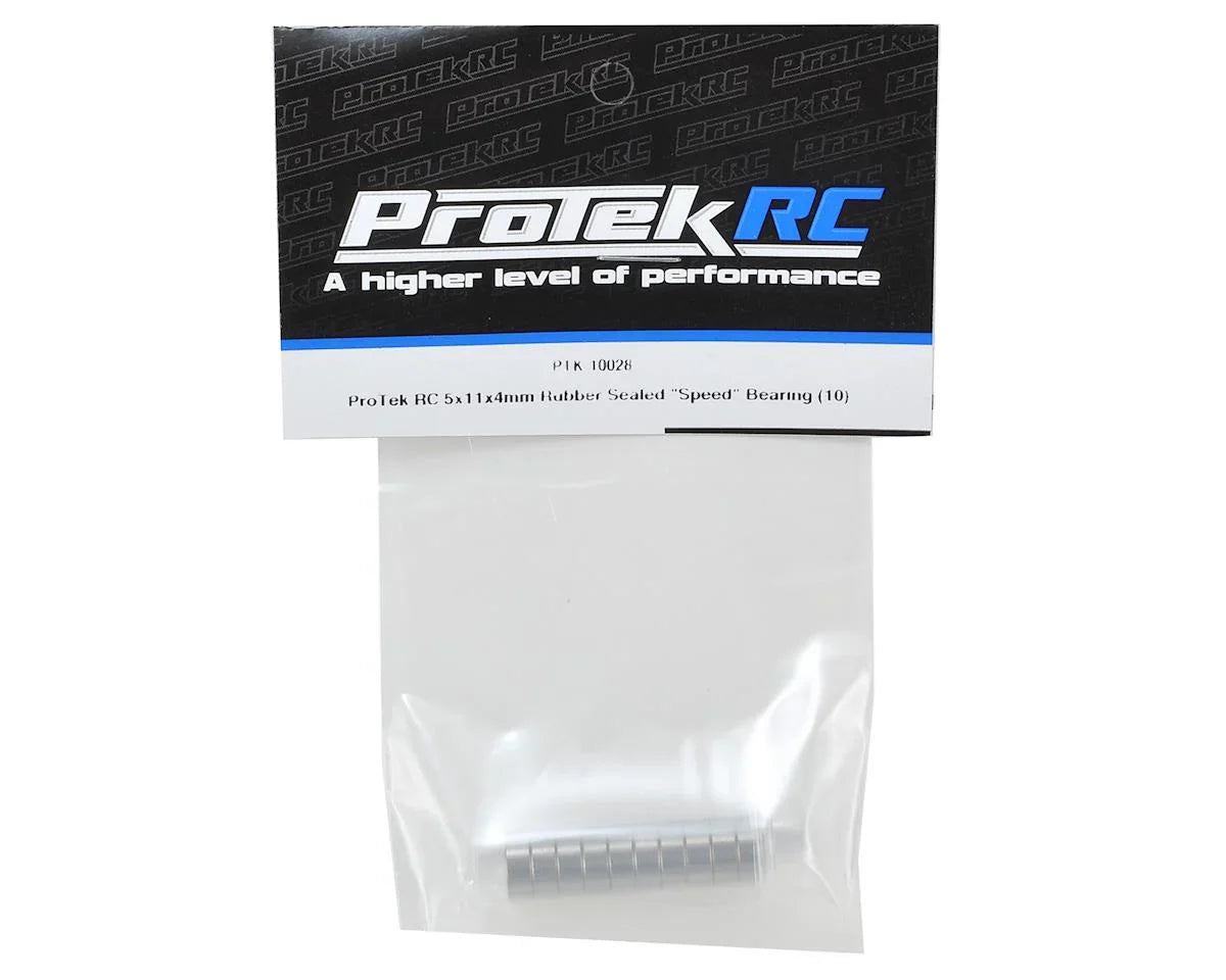 ProTek RC 5x11x4mm Rubber Sealed "Speed" Bearing (10) - PTK-10028