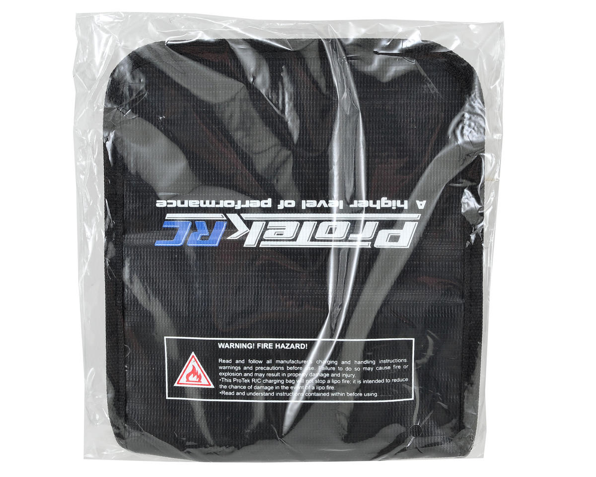 ProTek RC "Flak Jacket" Flame Resistant LiPo Polymer Charging Bag (16x6.5x7cm) - PTK-8120