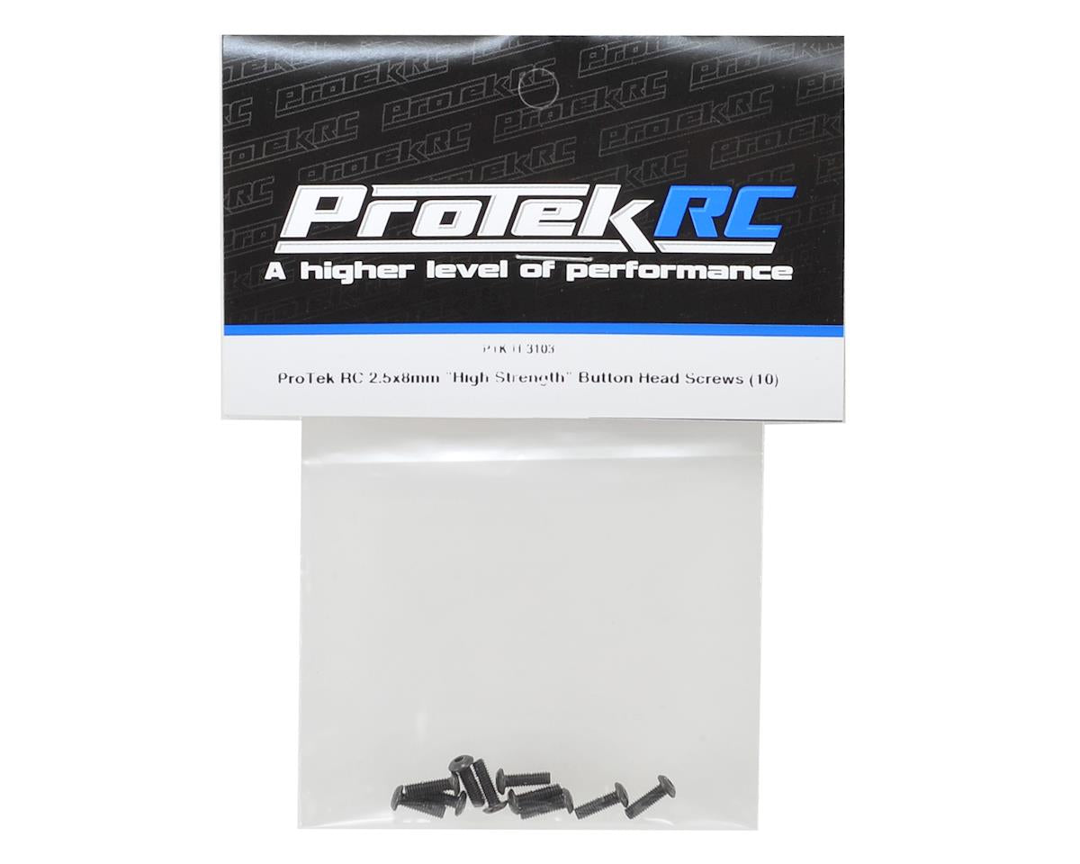 ProTek RC 2.5x8mm "High Strength" Button Head Screws (10) - PTK-H-3103
