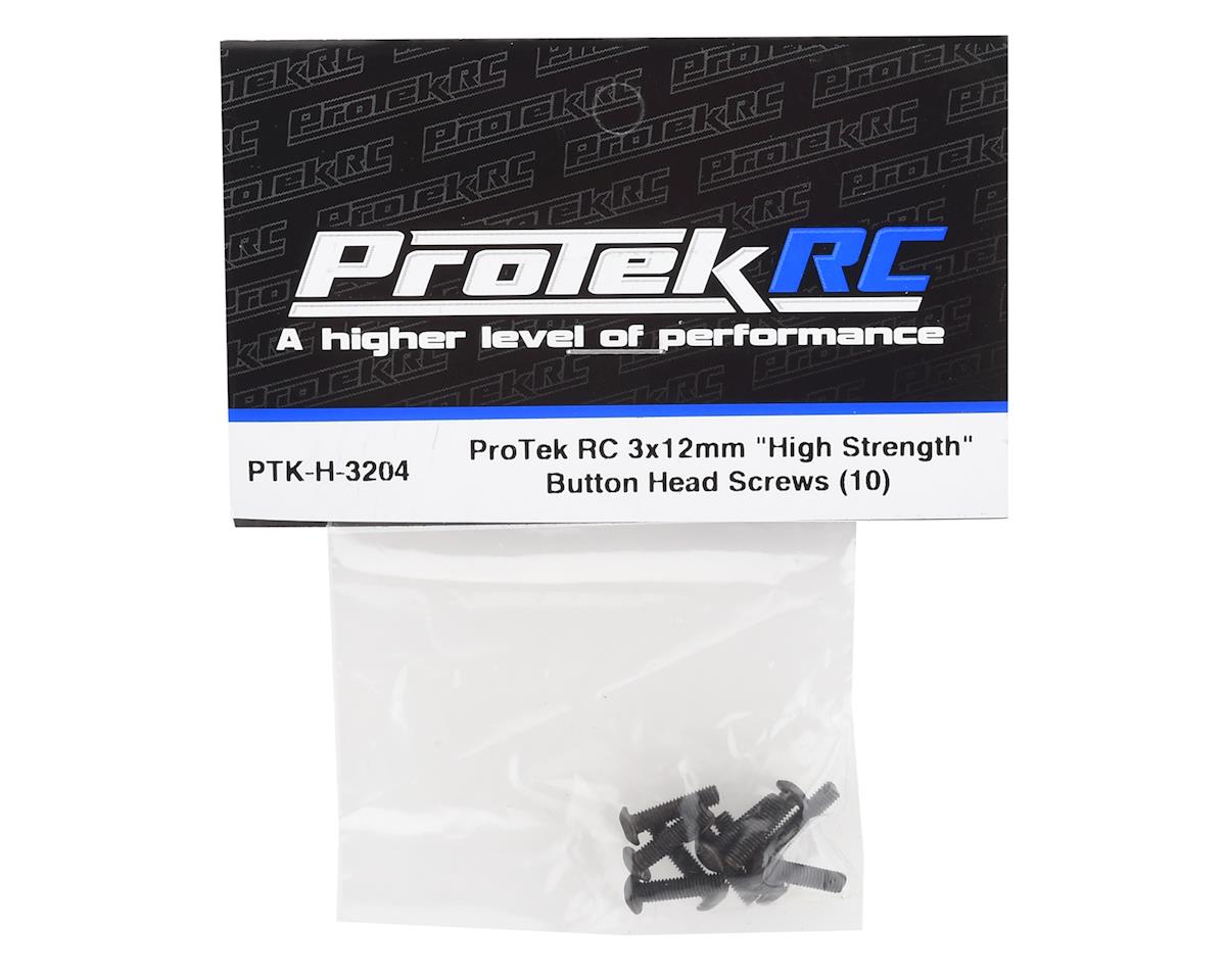 ProTek RC 3x12mm "High Strength" Button Head Screws (10) - PTK-H-3204