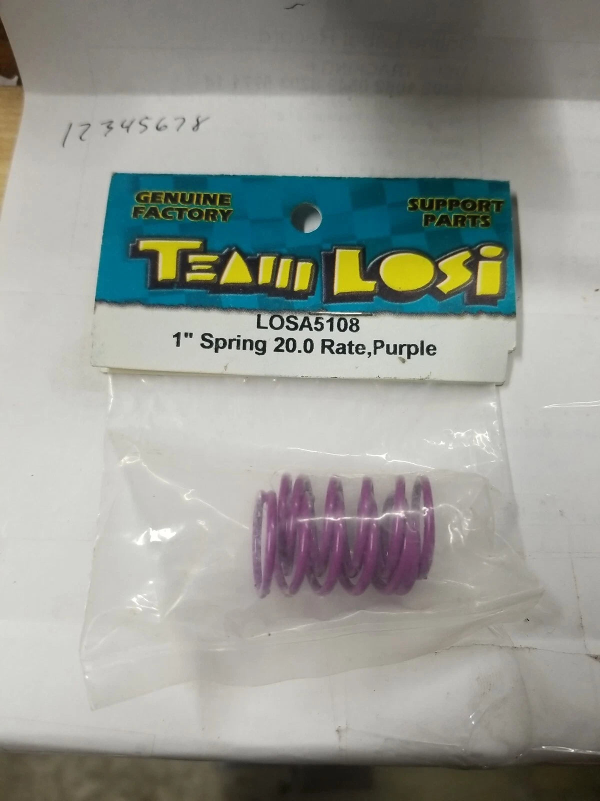LOSA5108 1" Spring 20.0 Rate, Purple