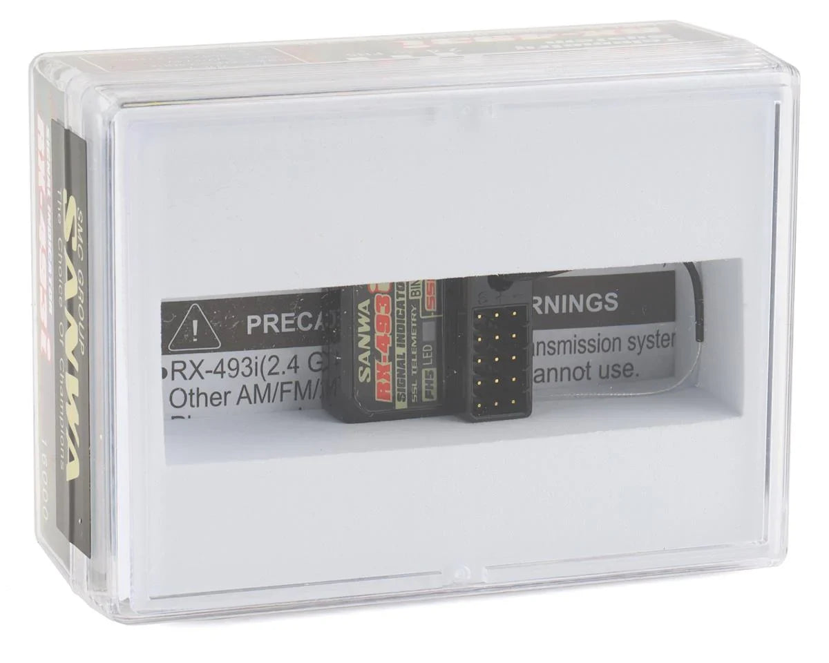 Sanwa/Airtronics RX-493i M17/MT-5 2.4GHz 4-Channel FHSS-5 Telemetry Receiver - SNW107A41375A
