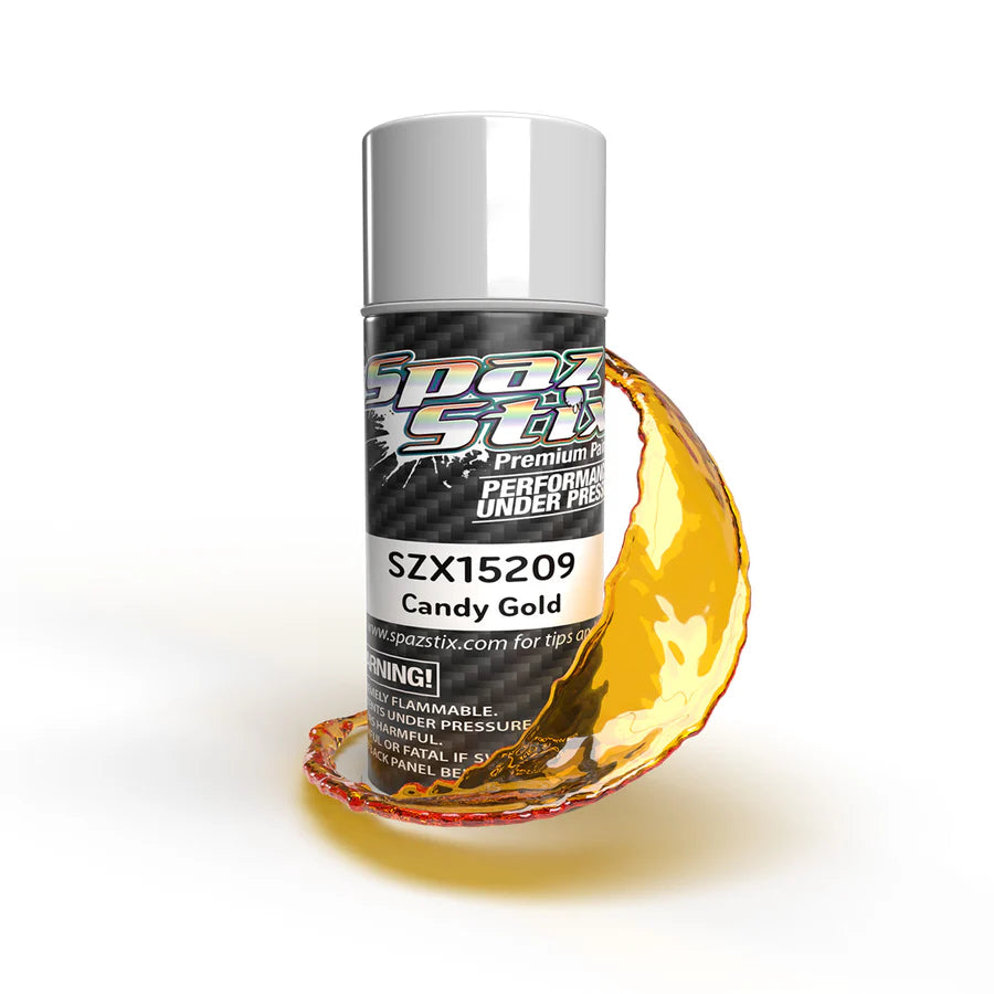 Spaz Stix Candy Gold Aerosol Paint, 3.5oz Can