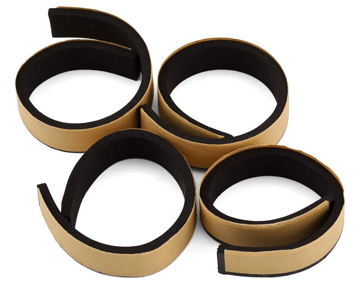 Yeah Racing Spec D Pre-Mounted Drift Tires w/LS Mesh Wheels (Chrome/Gold) (4) w/12mm Hex & 6mm Offset - YEA-WL-0099