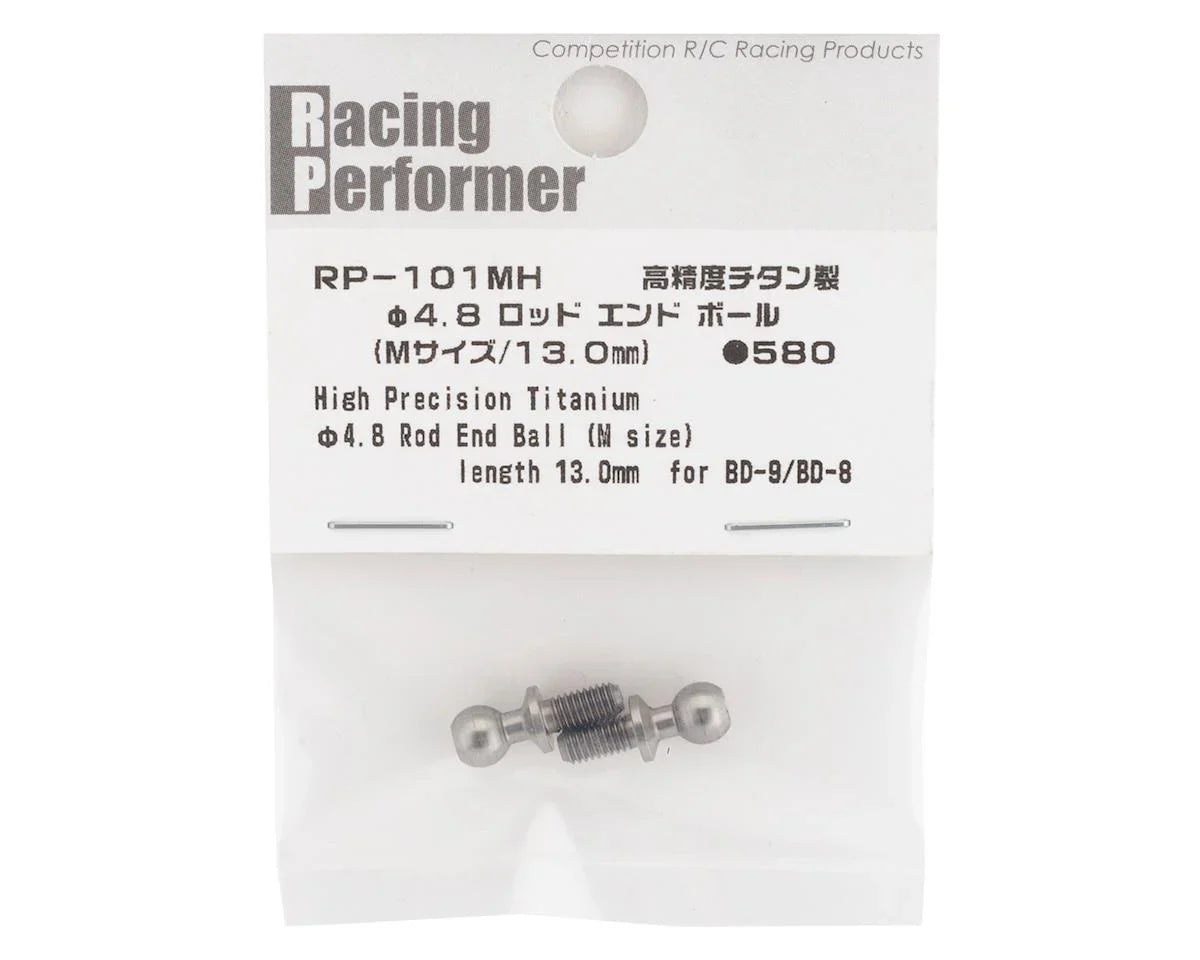 Yokomo BD9 2019 High Precision Titanium Rod Ball End (2) (Medium) (13.0mm) - YOKRP-101MHA