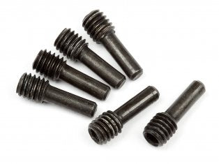 HPI RACING #86094 - SCREW SHAFT M4x2.5x12mm (BLACK/6pcs) 2.5mm Hex Socket