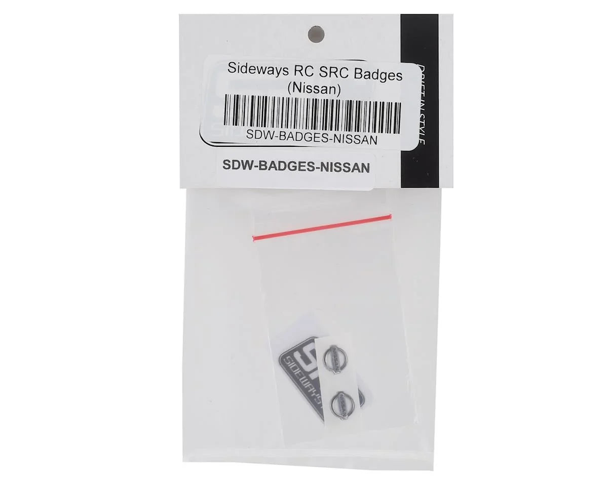 SDW-BADGES-NISSAN Sideways RC Nissan Badges (2) (Miniature Scale Accessory)