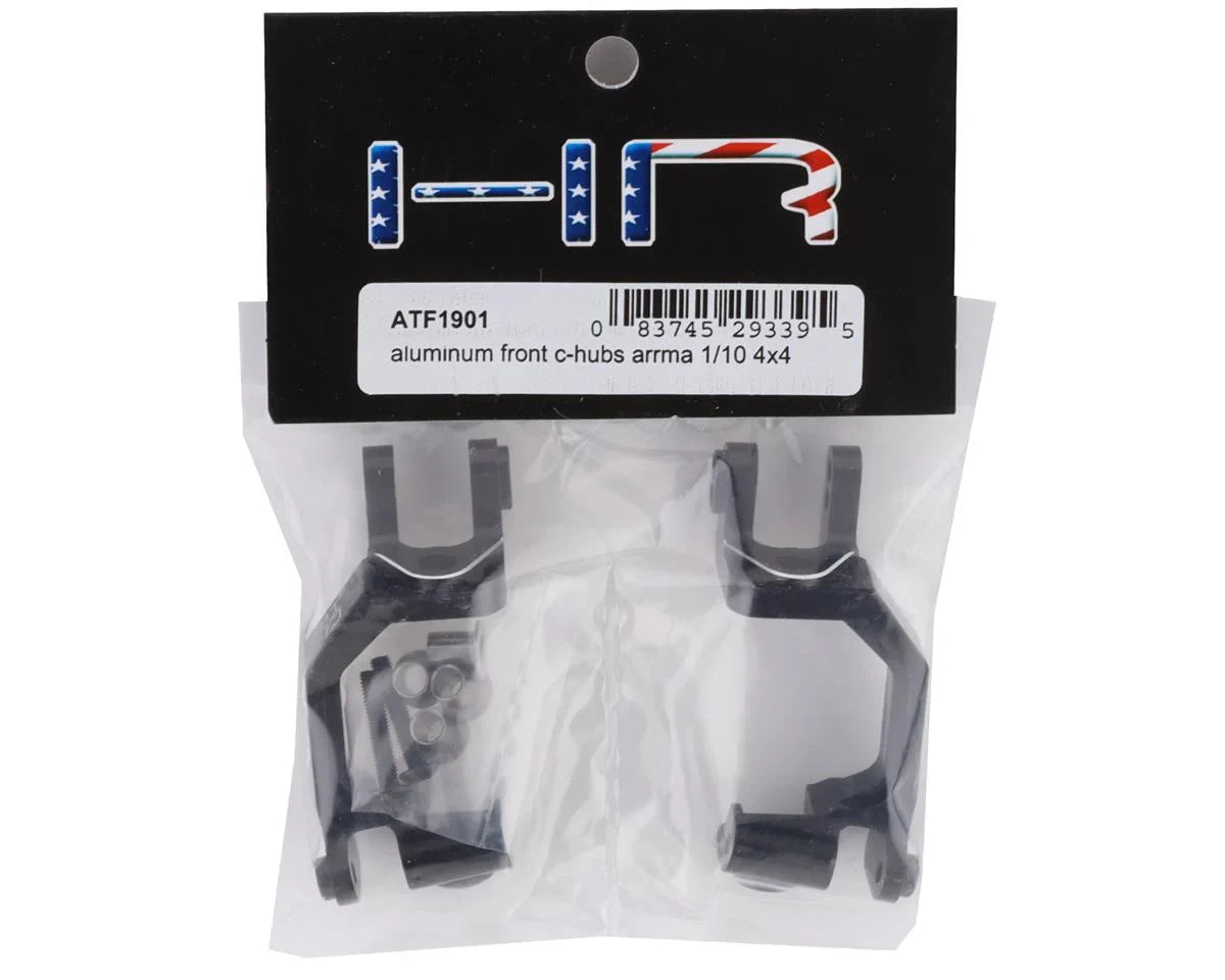 Hot Racing Arrma 4x4 Aluminum Front C-Hubs (Black) (2) - HRAATF1901