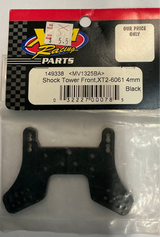 XTM Racing Shock Tower Front, XT2-6061 4mm Black MV1325BA 149338