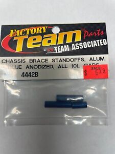 TEAM ASSOCIATED # 4442B CHASSIS BRACE STANDOFFS ALUM. BLUE ANODIZED ALL 10L CAPS
