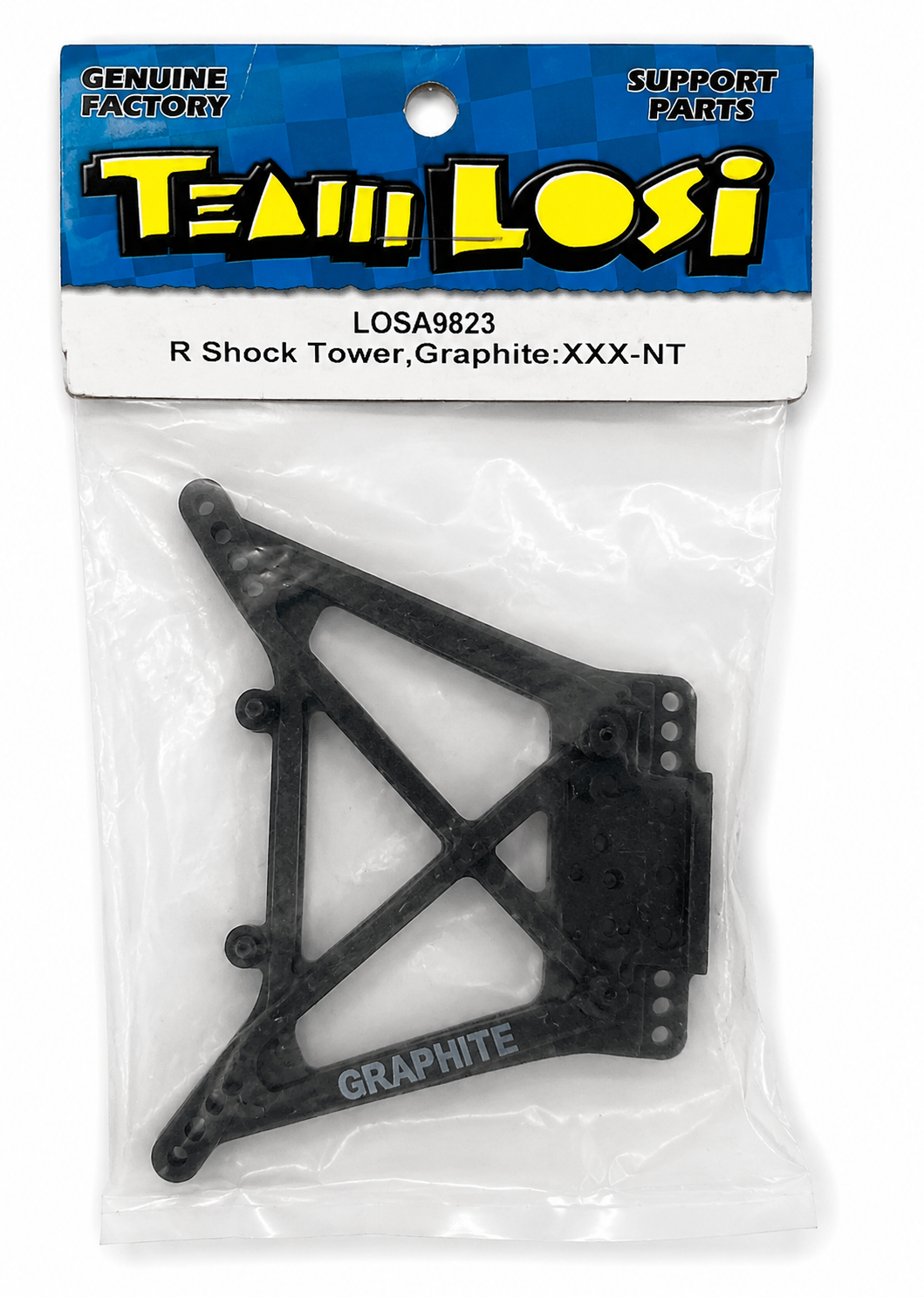 #LOSA9823 R Shock Tower, Graphite:XXX-NT