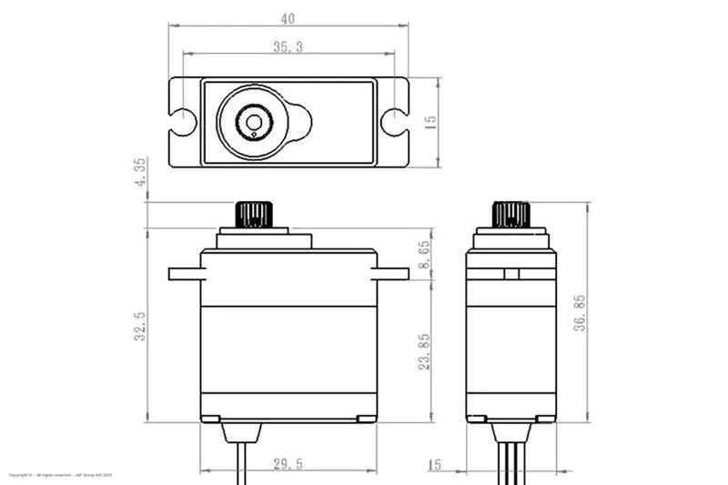 Savox SW-1250MG – Digital HV Waterproof Mini Servo - Metal Gear