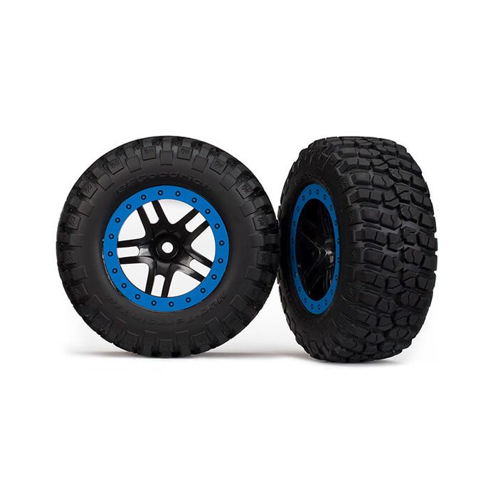T&W SS BLACK ,BLUE/SCT MT TIRE - 5883A