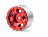 Axial SCX24 Aluminum Beadlock Rims 5 Spoke Red - TRC-114