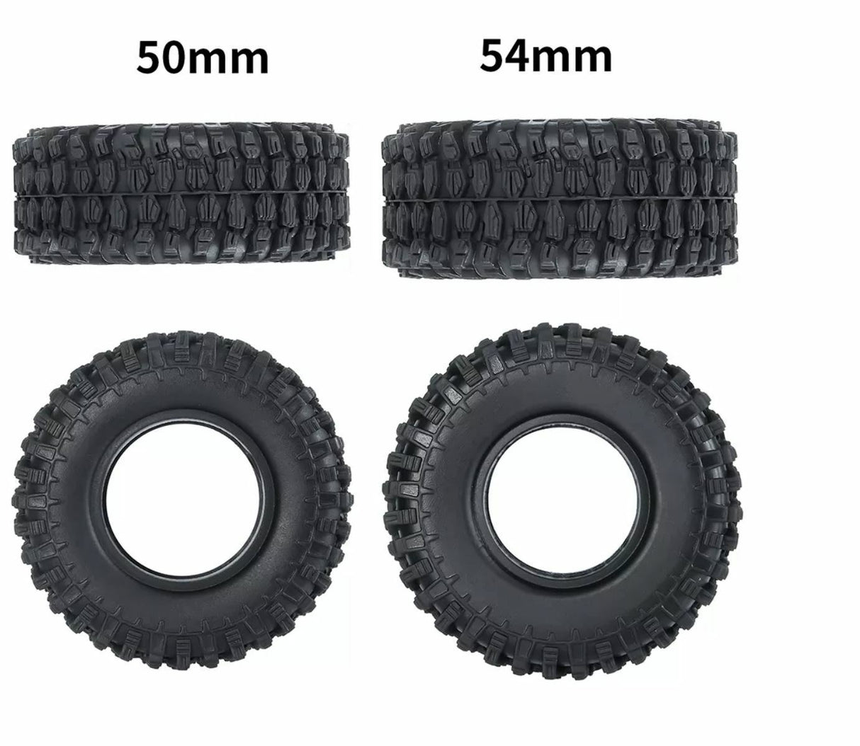 Axial SCX24 Rubber Crawler Tires 50mm x 20mm - TRC-117