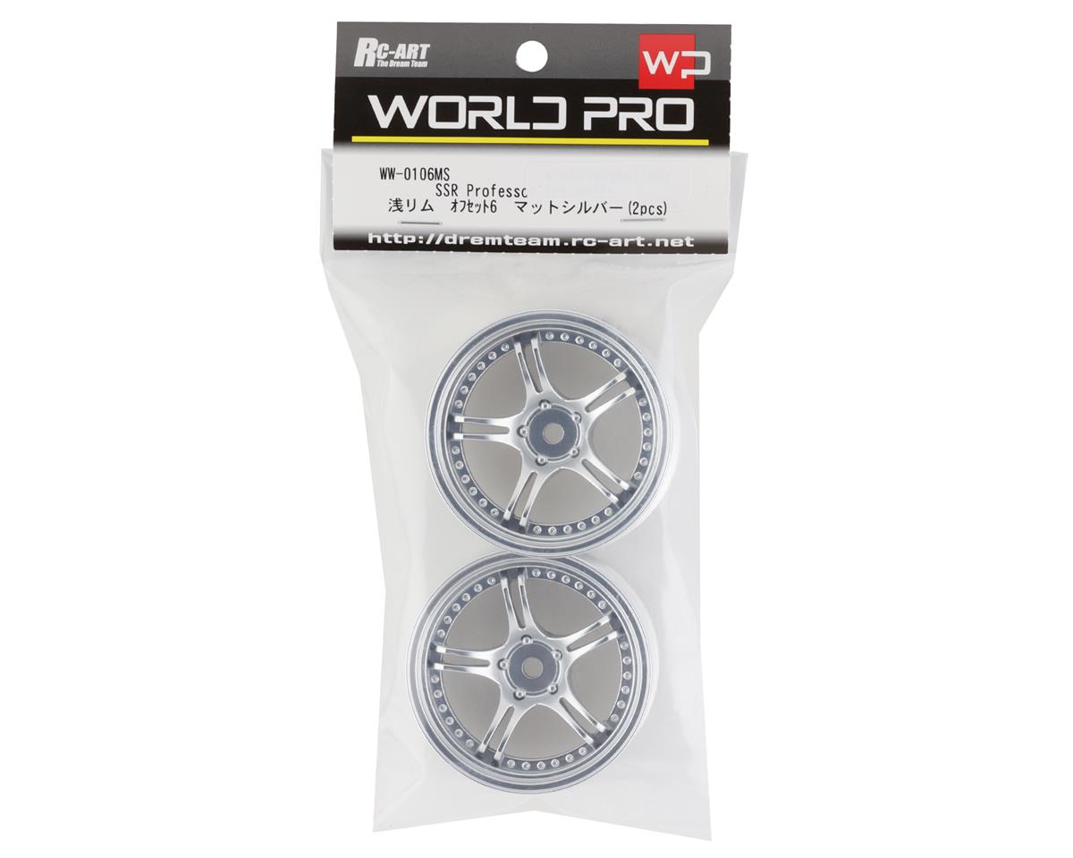 RC Art SSR Professor SPX 5-Split Spoke Drift Wheels Matte Silver 2 6mm Offset w/12mm Hex - RCA-ART-WW-0106MS