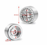 Axial SCX24 Aluminum Beadlock Rims Titanium Black - TRC-112