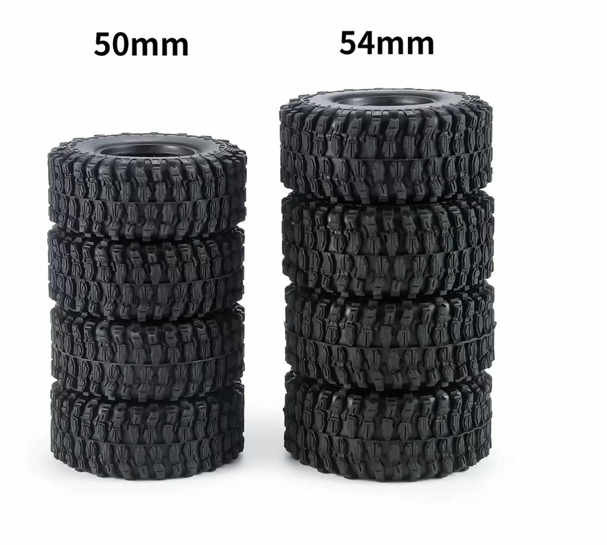 Axial SCX24 Rubber Crawler Tires 50mm x 20mm - TRC-117