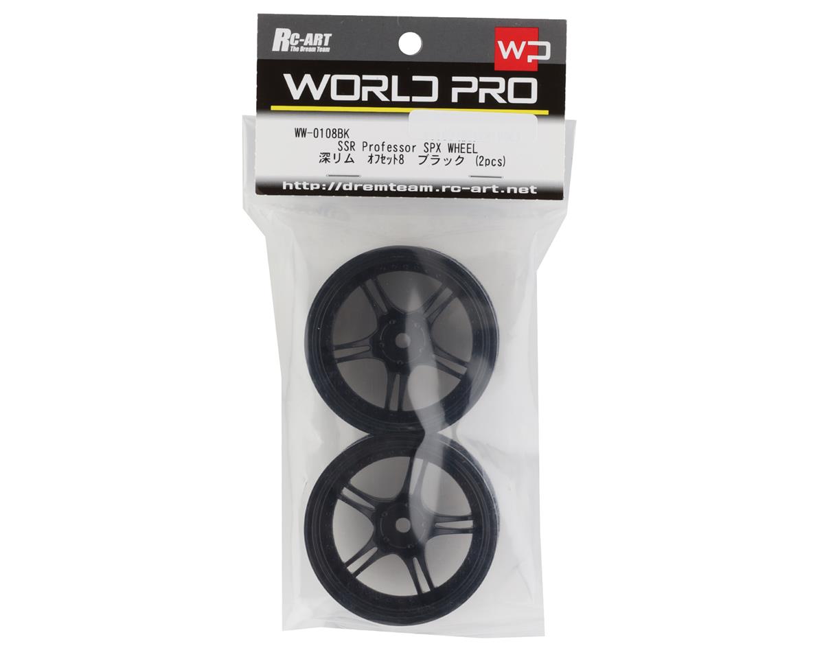 RC Art SSR Professor SPX 5-Split Spoke Drift Wheels Black 2 Deep Face 8mm Offset w/12mm Hex - RCA-ART-WW-0108BK