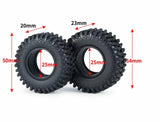 Axial SCX24 Rubber Crawler Tires 50mm x 20mm - TRC-117