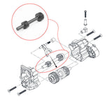 Axial SCX10 III AX103007 Gearbox Gears w/ Shaft 23T 18T - TRC-073