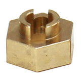 Brass Stock Wheels Hub 7mm Hex SCX24 - TRC-020