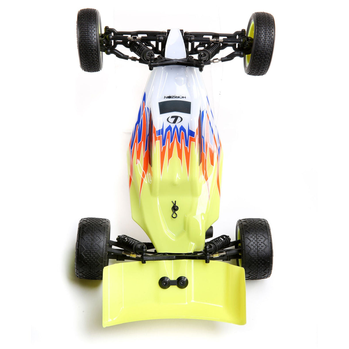1/16 Mini-B 2WD Buggy Brushed RTR, Yellow/White - LOS01016T3