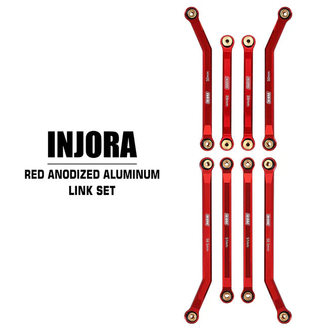 SCX24 Jeep C10 High Clearance Metal Suspension Links Red - TRC-140