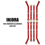 SCX24 Jeep C10 High Clearance Metal Suspension Links Red - TRC-140
