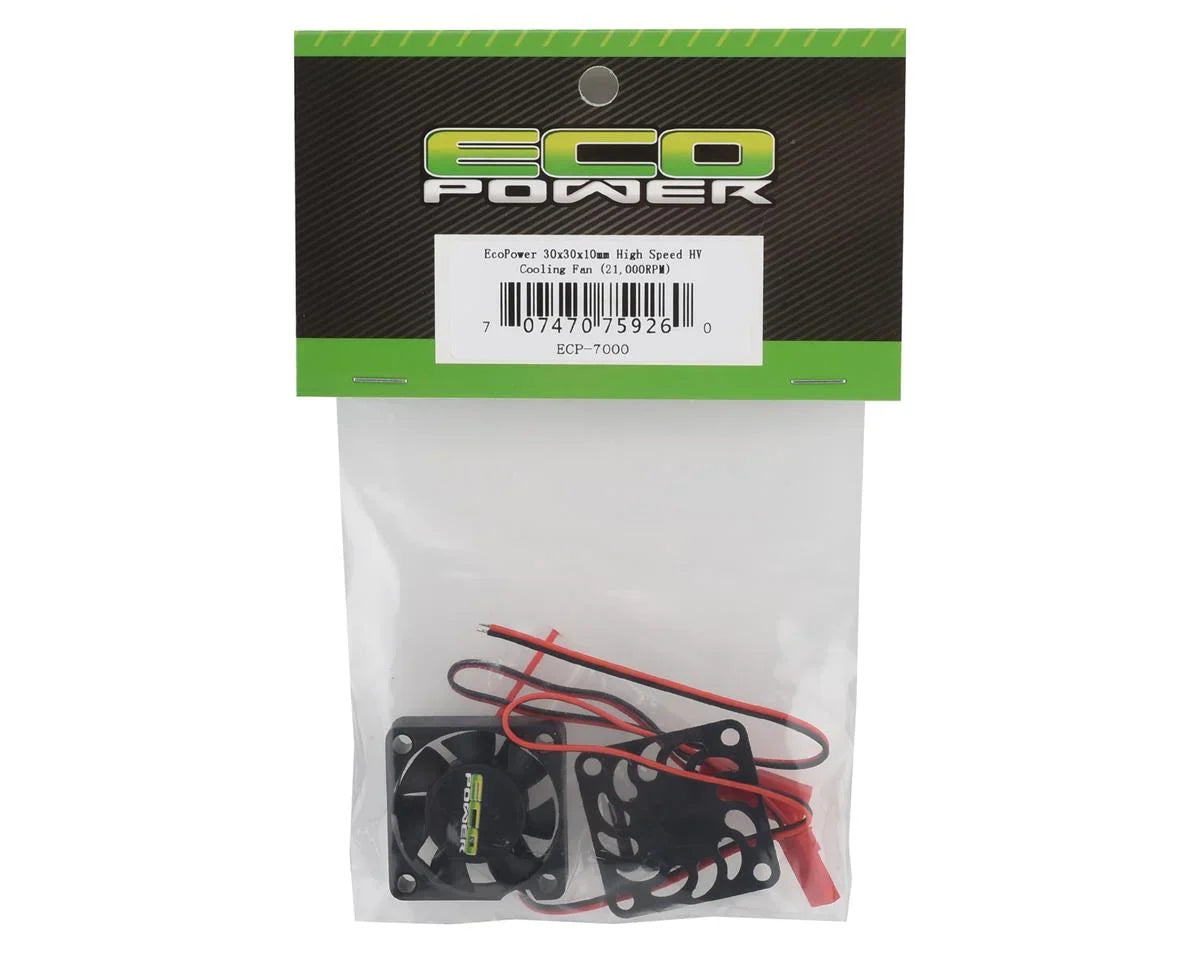 EcoPower 30x30x10mm High Speed High Volt Cooling Fan (21,000RPM) - ECP-7000