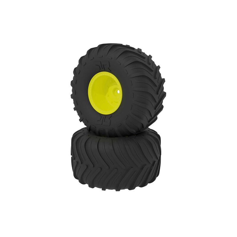 Arrma dBoots Chevron MT Tire Set, Glued, Yellow