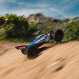 TYPHON GROM MEGA 380 Brushed 4X4 Small Scale Buggy RTR with Battery & Charger, Blue/Silver