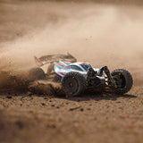 TYPHON GROM MEGA 380 Brushed 4X4 Small Scale Buggy RTR with Battery & Charger, Blue/Silver