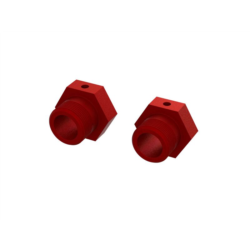 Aluminum Wheel Hex 24mm Red (2) - ARA310928