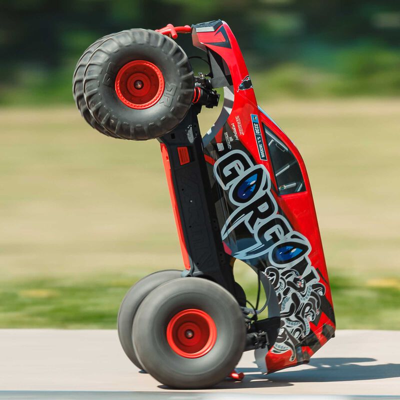 1/10 GORGON 2WD RTR Brushed Monster Truck (Battery & Charger Included), Red